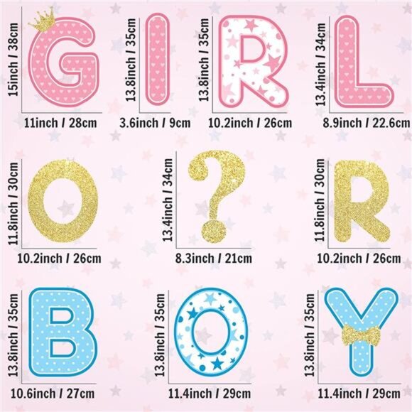 10 Pieces Gender Reveal Party Decorations Supplies Baby Shower Plastic Yard Sign - Picture 2 of 7